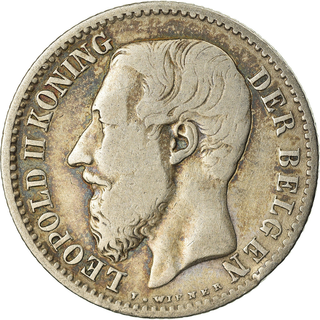 Coin, Belgium, Leopold II, Franc, 1887, VF(30-35), Silver, KM:29.1