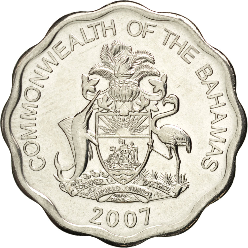 BAHAMAS, 10 Cents, 2007, KM #219, MS(63), Copper-Nickel, 23.5, 5.18