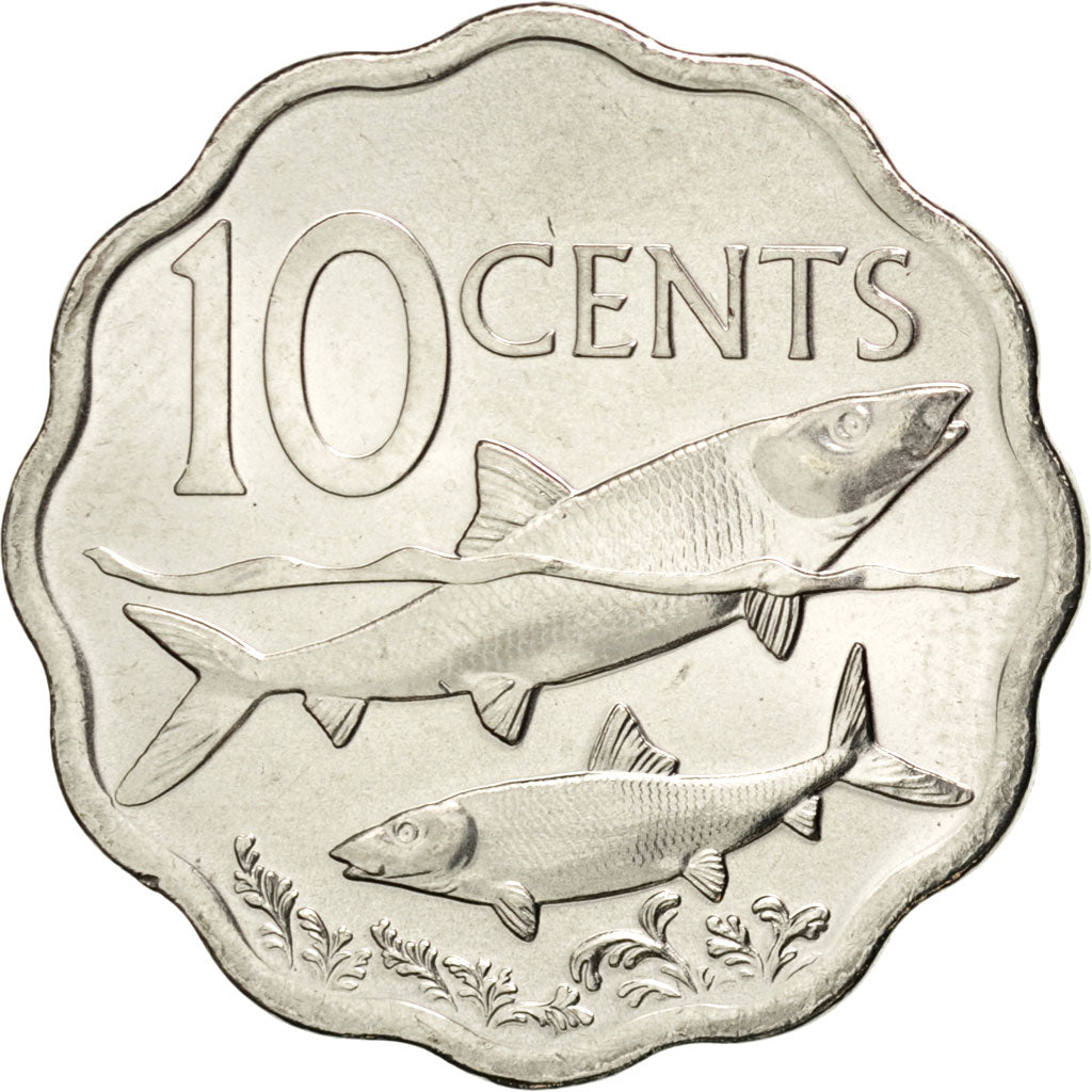 BAHAMAS, 10 Cents, 2007, KM #219, MS(63), Copper-Nickel, 23.5, 5.18