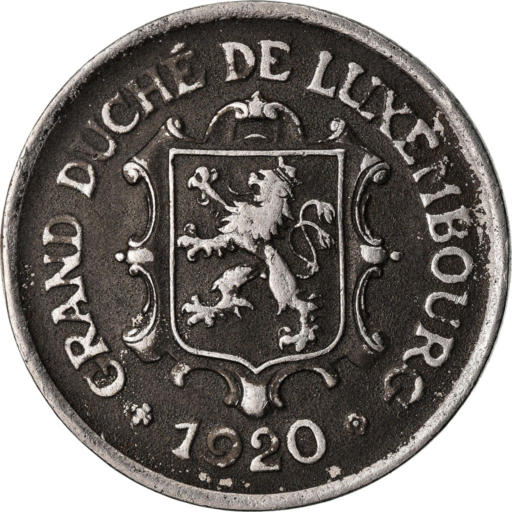 Coin, Luxembourg, Charlotte, 25 Centimes, 1920, EF(40-45), Iron, KM:32