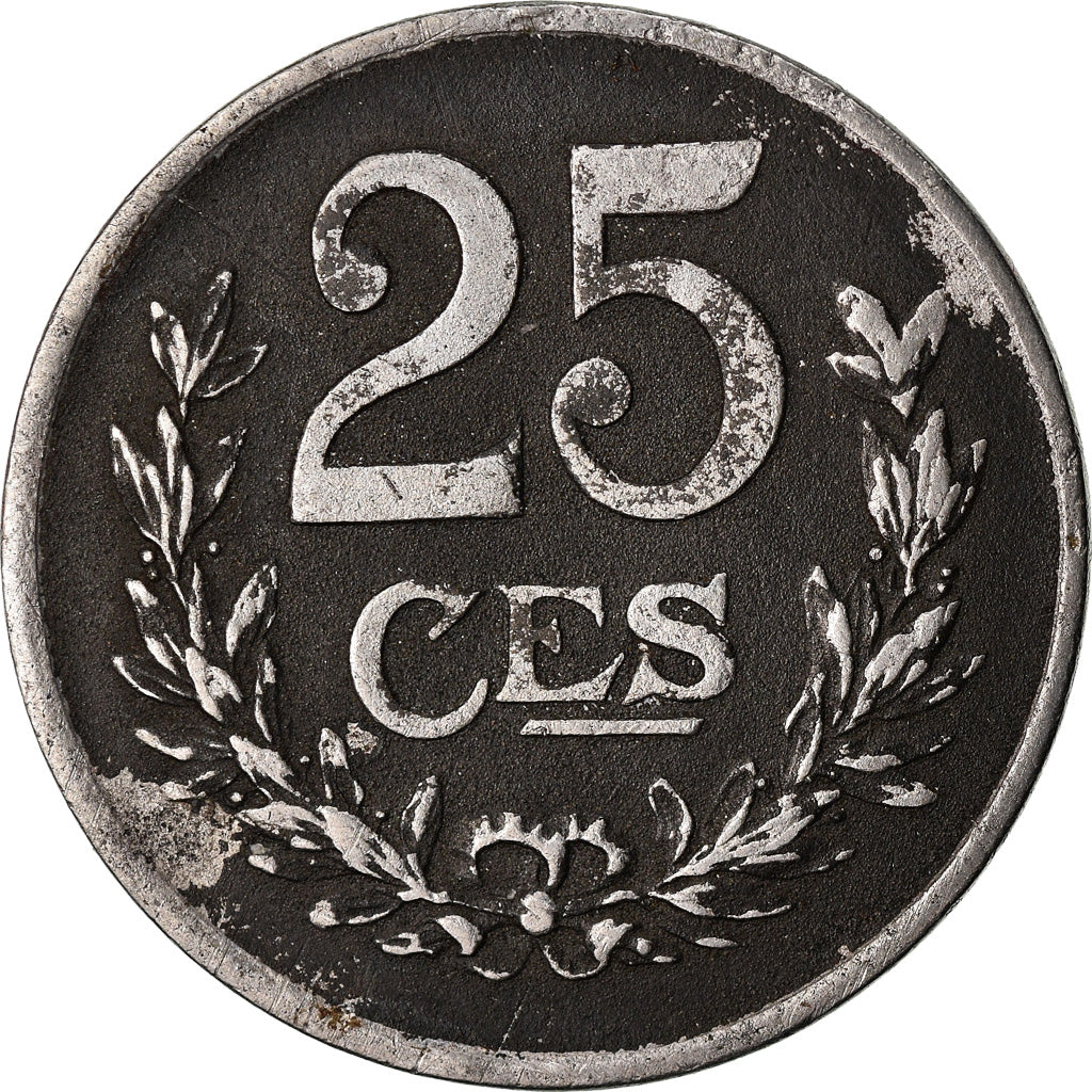 Coin, Luxembourg, Charlotte, 25 Centimes, 1920, EF(40-45), Iron, KM:32