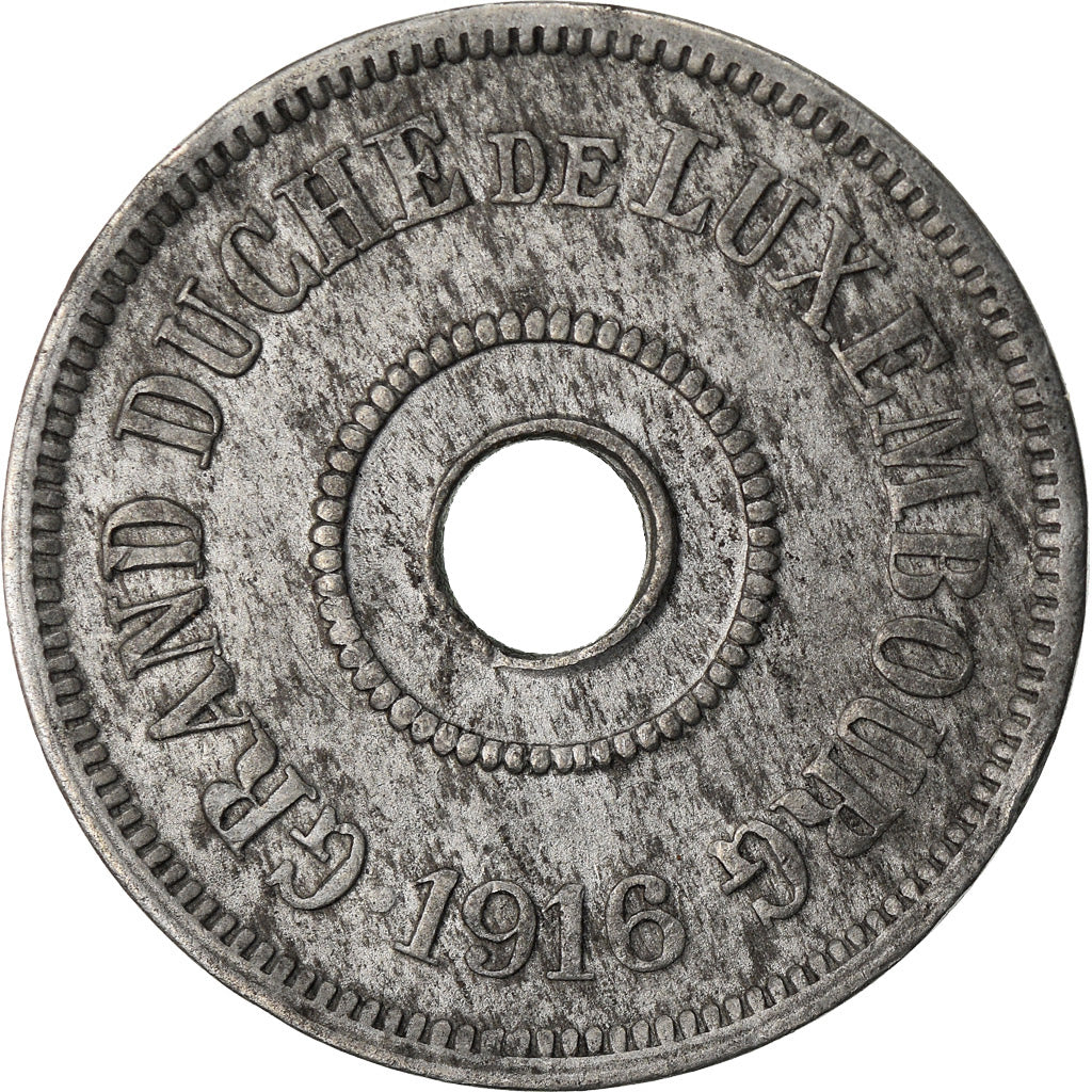 Coin, Luxembourg, Charlotte, 25 Centimes, 1916, AU(50-53), Zinc, KM:29