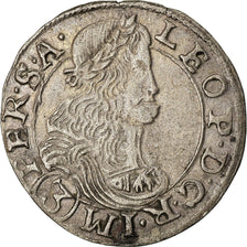 Moneda, BOHEMIA, Leopold I, 3 Kreuzer, Groschen, 1678, Kuttenberg, MBC, Plata
