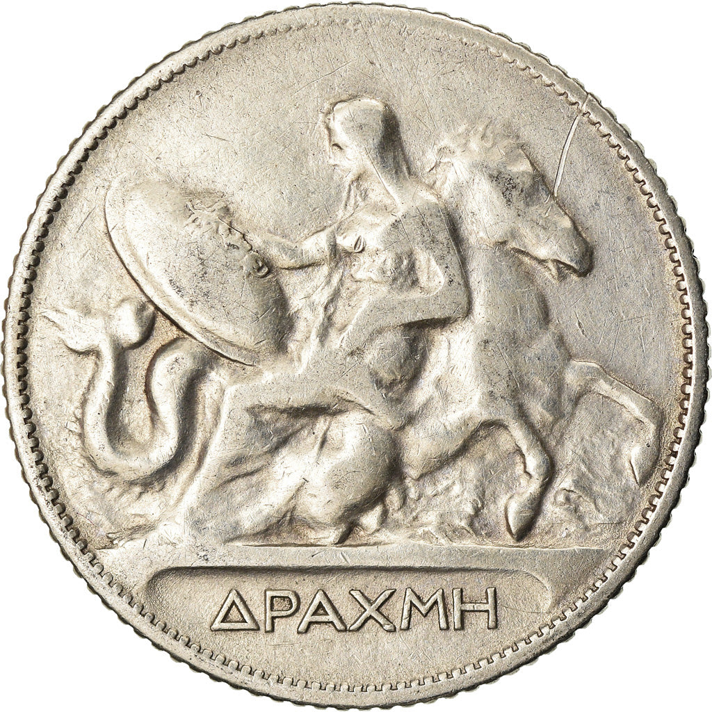 Coin, Greece, George I, Drachma, 1910, VF(30-35), Silver, KM:60