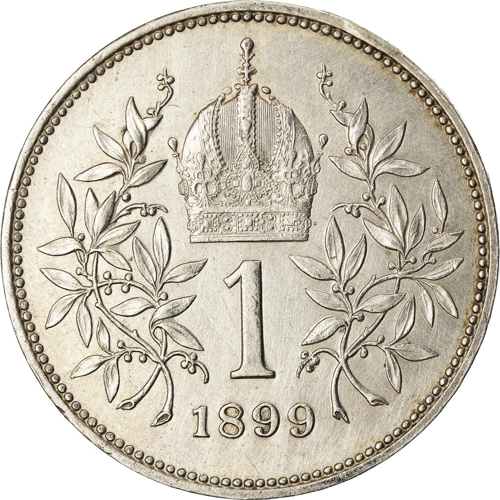 Munten, Oostenrijk, Franz Joseph I, Corona, 1899, ZF+, Zilver, KM:2804
