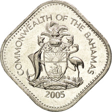 BAHAMAS, 15 Cents, 2005, Franklin Mint, KM #62, MS(63), Copper-Nickel, 25, 6.37