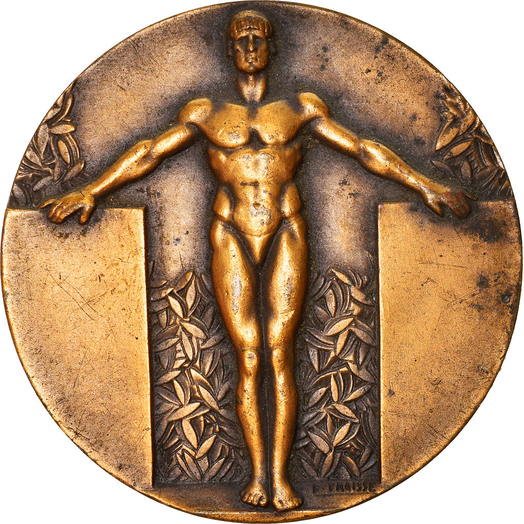 Francja, Medal, Art Déco, Sport i wypoczynek, Fraisse, EF(40-45), Bronze