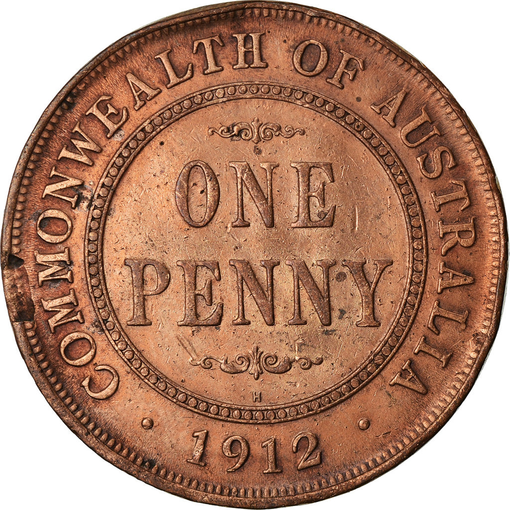 Coin, Australia, George V, Penny, 1912, VF(30-35), Bronze, KM:23
