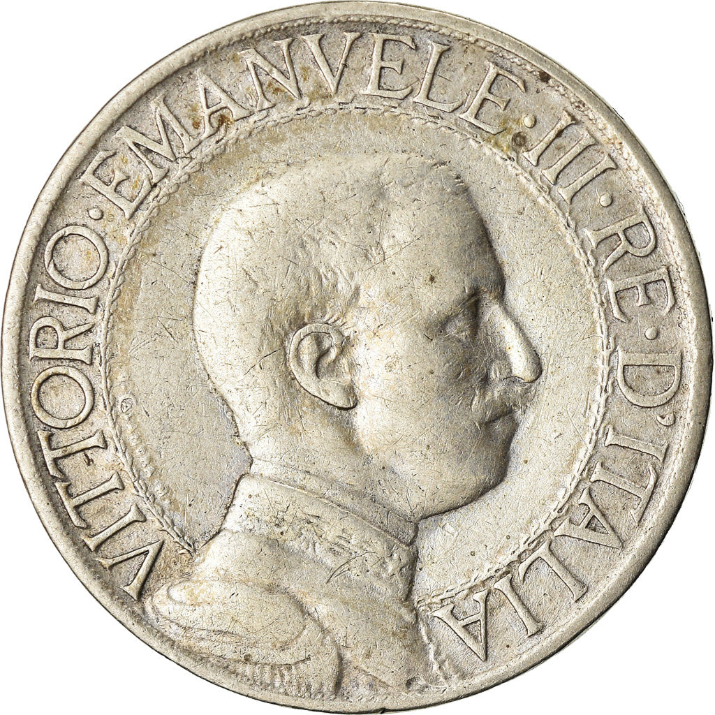 Coin, Italy, Vittorio Emanuele III, Lira, 1908, Rome, VF(30-35), Silver, KM:45