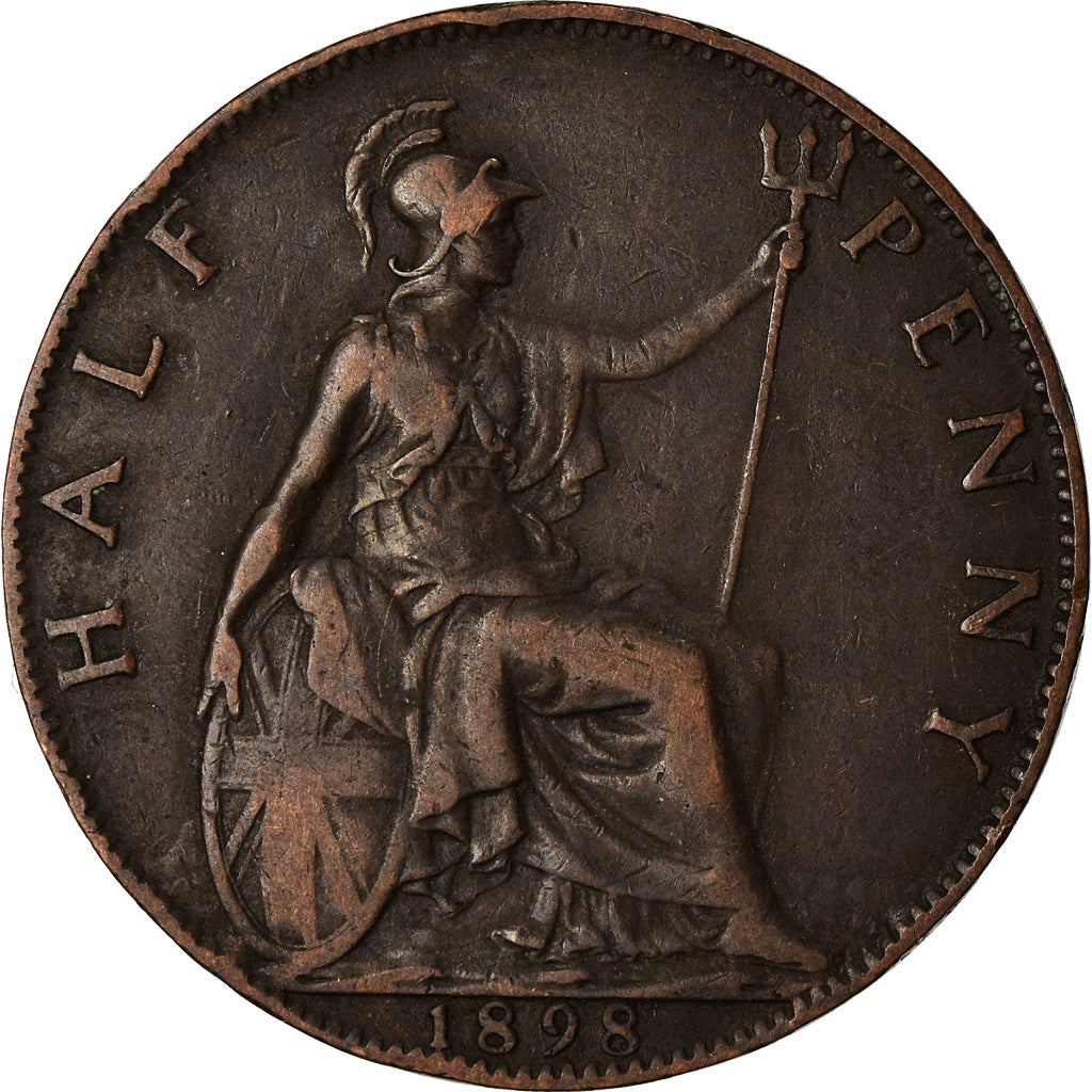 Coin, Great Britain, Victoria, 1/2 Penny, 1898, EF(40-45), Bronze, KM:789