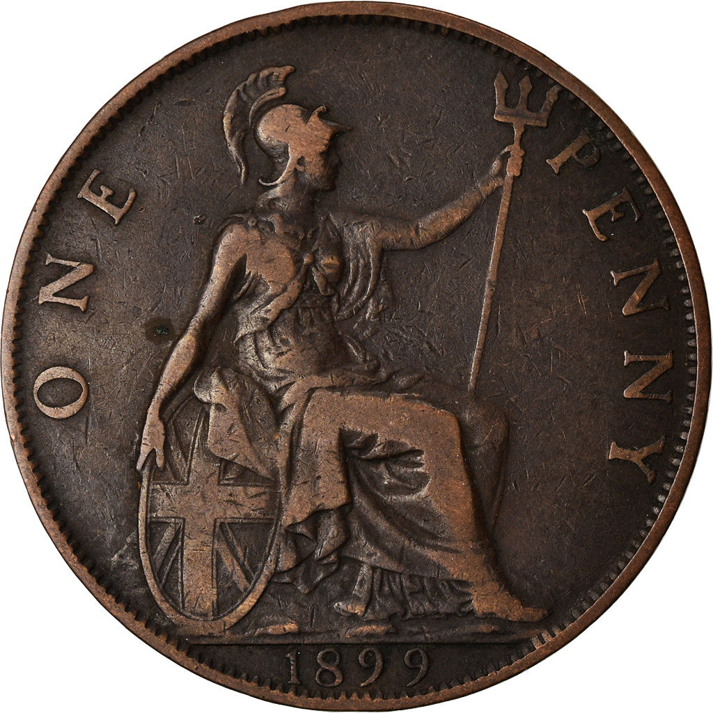 Coin, Great Britain, Victoria, Penny, 1899, VF(30-35), Bronze, KM:790