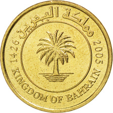 Coin, Bahrain, Hamed Bin Isa, 5 Fils, 2005, MS(63), Brass, KM:30