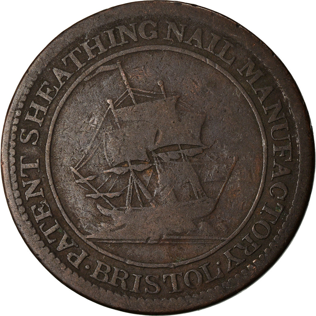 token, Great Britain, Gloucestershire, Halfpenny Token, 1811, VF(20-25), Copper