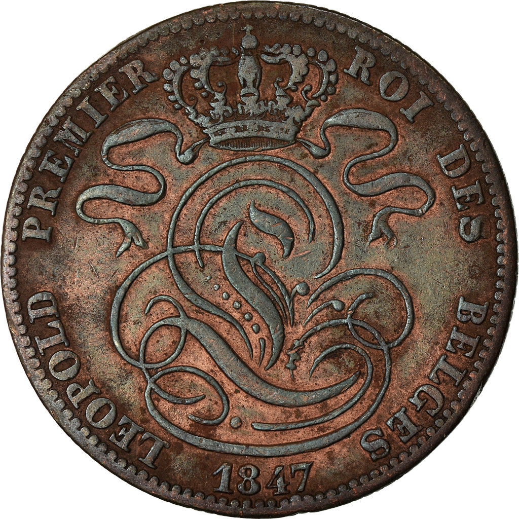 Coin, Belgium, Leopold I, 5 Centimes, 1847, EF(40-45), Copper, KM:5.1