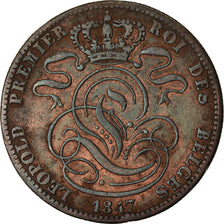 Moneda, Bélgica, Leopold I, 5 Centimes, 1847, MBC, Cobre, KM:5.1