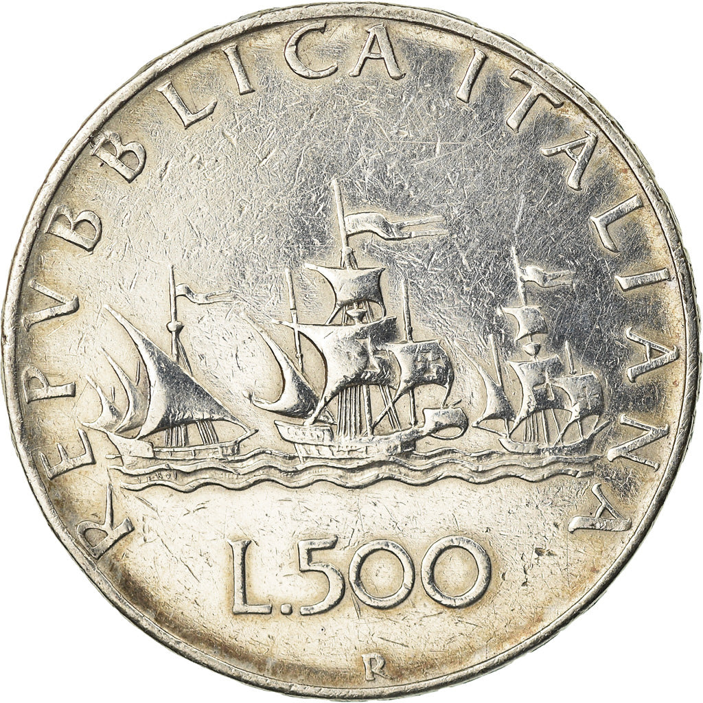 Coin, Italy, 500 Lire, 1958, Rome, EF(40-45), Silver, KM:98