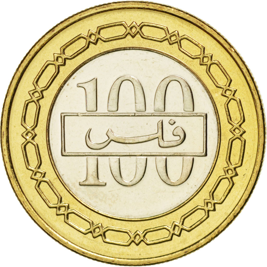 BAHRAIN, 100 Fils, 2007, KM #26, MS(63), Bi-Metallic, 24, 5.98