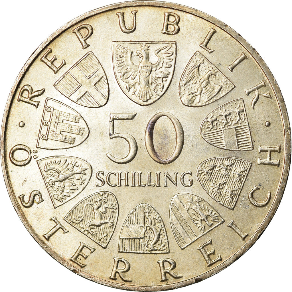 Coin, Austria, 50 Schilling, 1967, AU(50-53), Silver, KM:2902