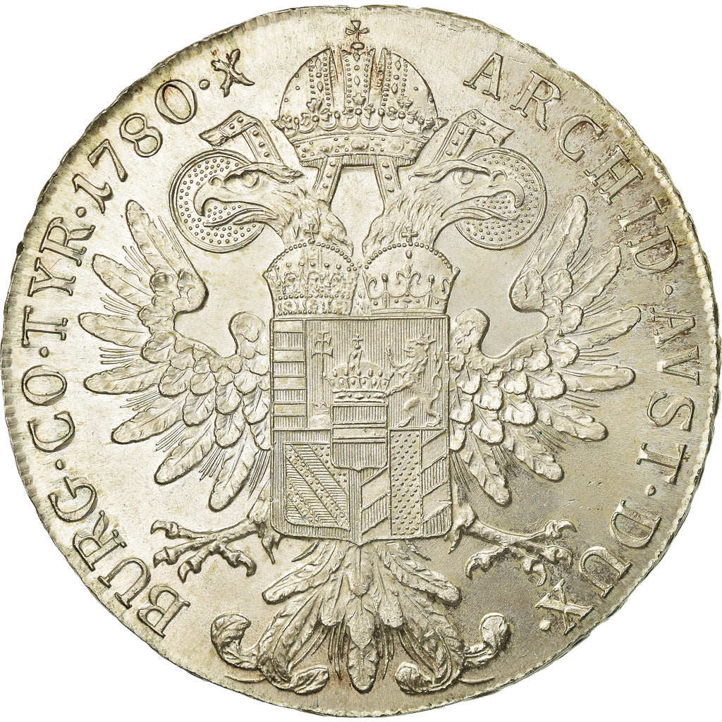 Coin, Austria, Joseph II, Thaler, 1780, Vienna, Restrike, MS(60-62), Silver