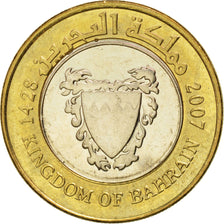 Bahrein, Hamed Bin Isa, 100 Fils, 2007, SPL, Bi-metallico, KM:26