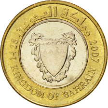 BAHRAIN, 100 Fils, 2007, KM #26, MS(63), Bi-Metallic, 24, 5.97