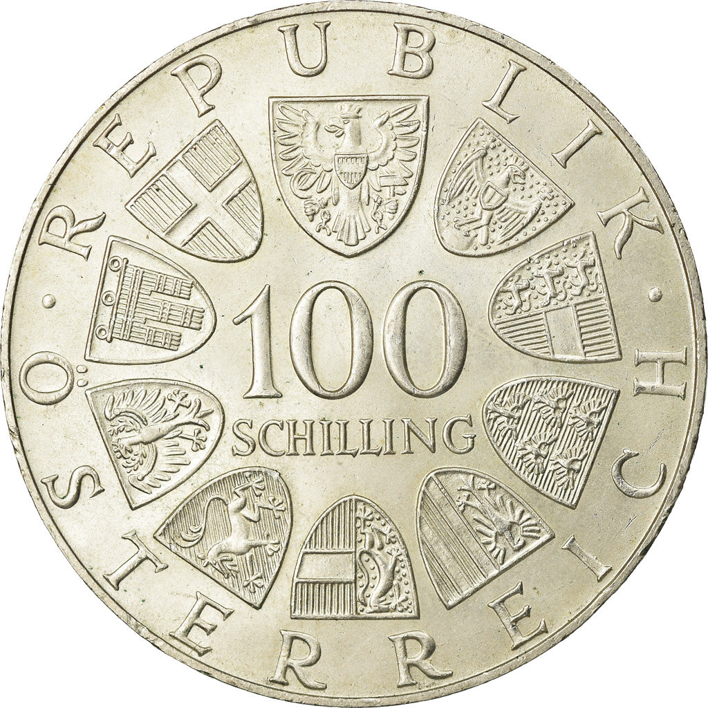 Moneda, Austria, 100 Schilling, 1975, EBC+, Plata, KM:2923