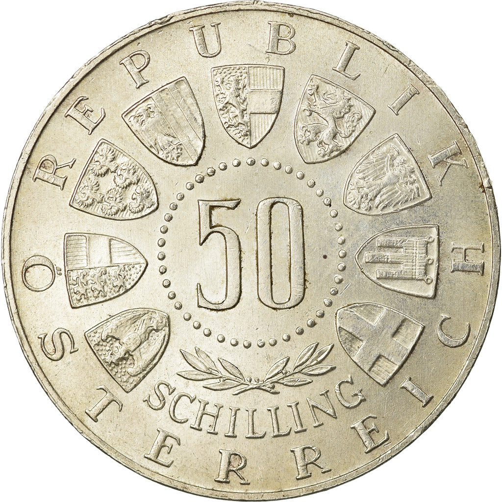 Coin, Austria, 50 Schilling, 1964, AU(55-58), Silver, KM:2896