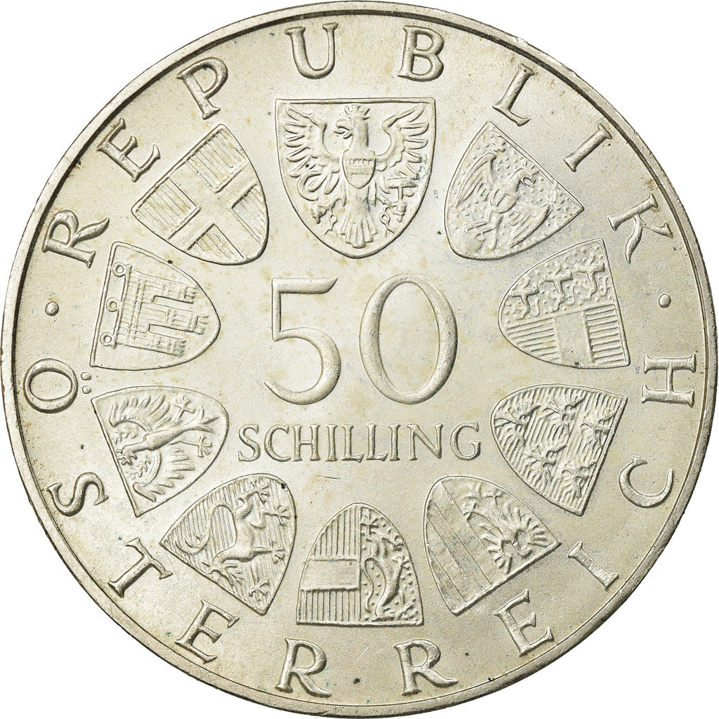 Coin, Austria, 50 Schilling, 1974, AU(55-58), Silver, KM:2922