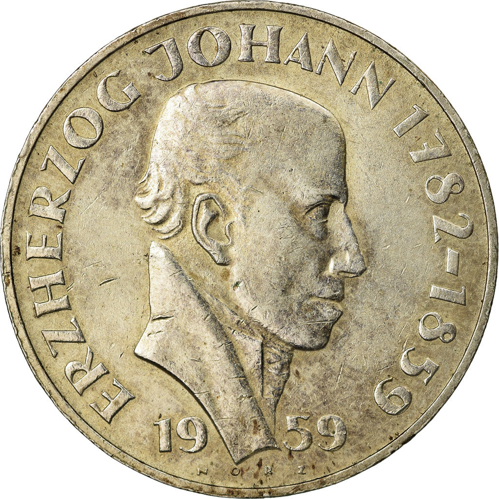 Munten, Oostenrijk, 25 Schilling, 1959, ZF, Zilver, KM:2887