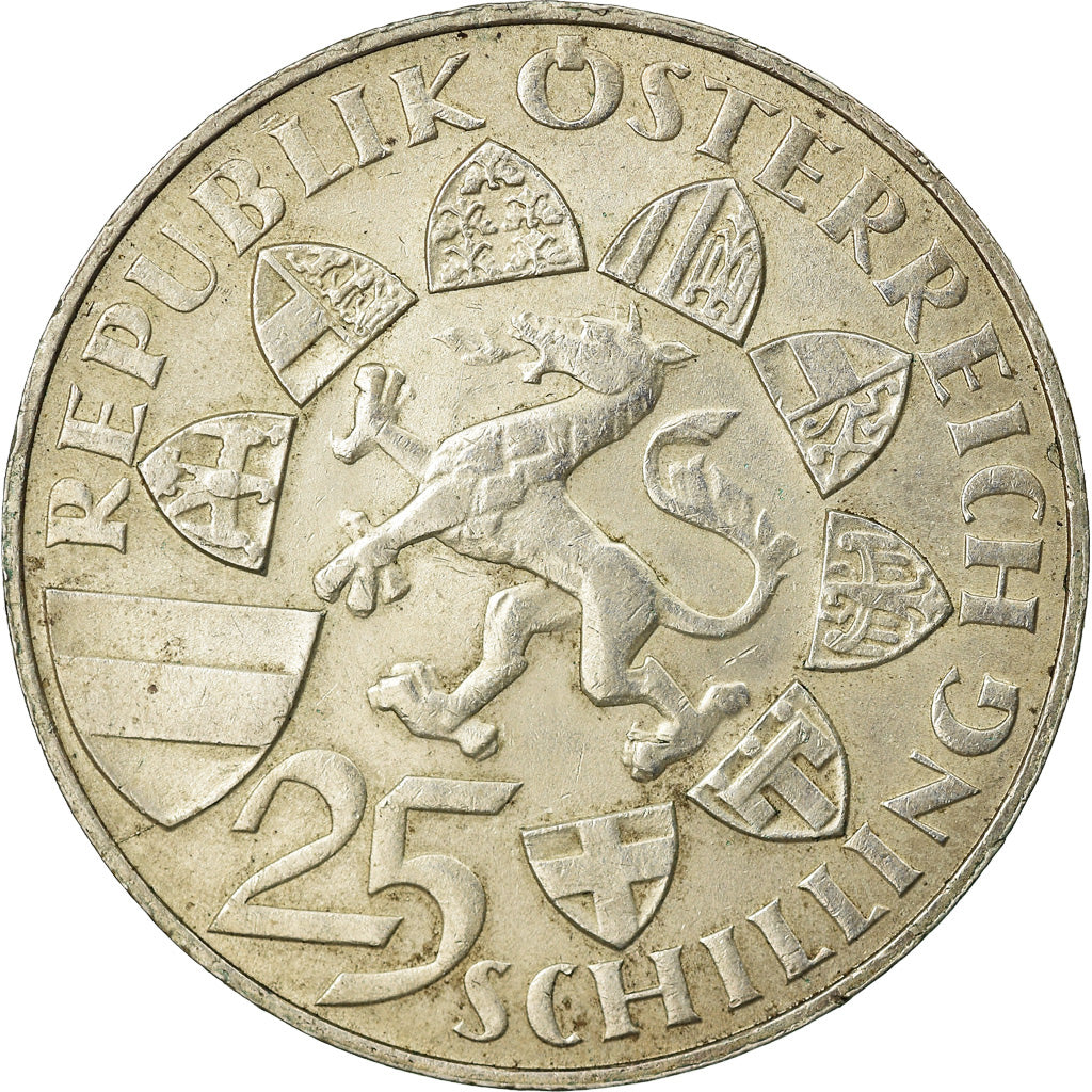 Munten, Oostenrijk, 25 Schilling, 1959, ZF, Zilver, KM:2887