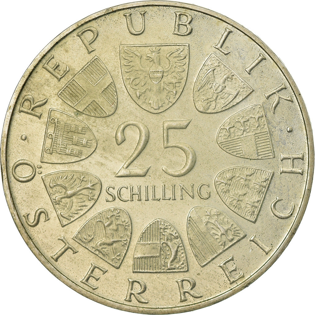 Coin, Austria, 25 Schilling, 1971, AU(55-58), Silver, KM:2910