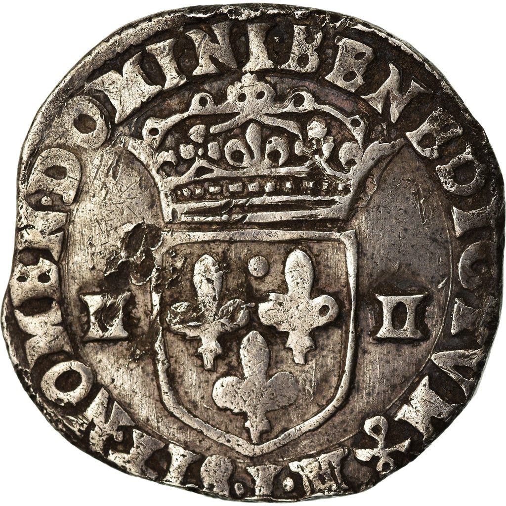 Moeda, França, Louis XIII, 1/4 Écu à la croix, 1/4 Ecu, 1618, Bayonne