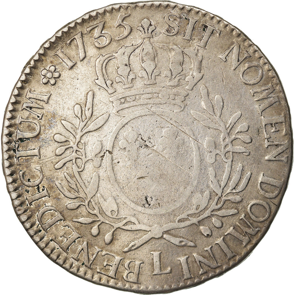Coin, France, Louis XV, Écu aux branches d'olivier, Ecu, 1735, Bayonne