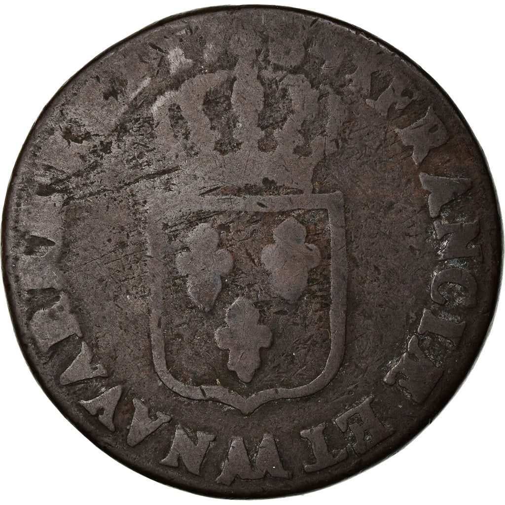 Munten, Frankrijk, Louis XVI, Sol ou sou, Sol, 1784, Metz, ZG+, Koper, KM:578.2
