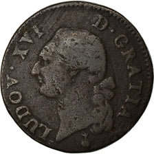 Munten, Frankrijk, Louis XVI, Sol ou sou, Sol, 1784, Metz, FR, Koper, KM:578.2