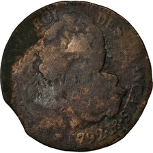 Moneda, Francia, Louis XVI, 2 sols français, 2 Sols, 1792, Strasbourg, BC