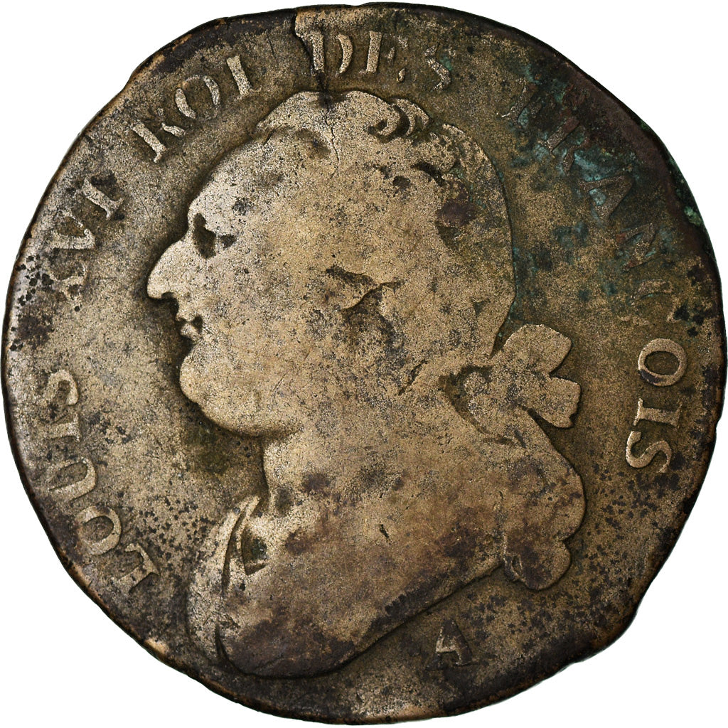 Coin, France, Louis XVI, 12 deniers françois, 12 Deniers, 1791, Paris