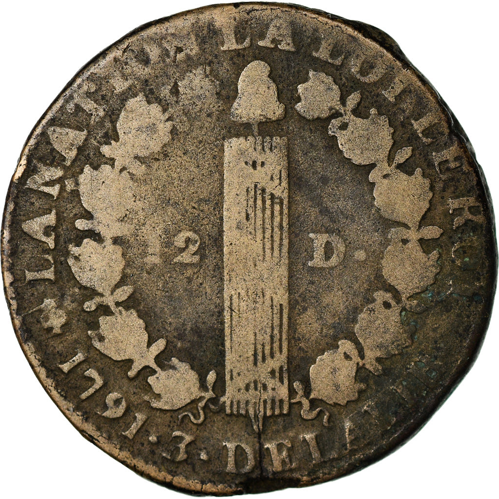 Coin, France, Louis XVI, 12 deniers françois, 12 Deniers, 1791, Paris