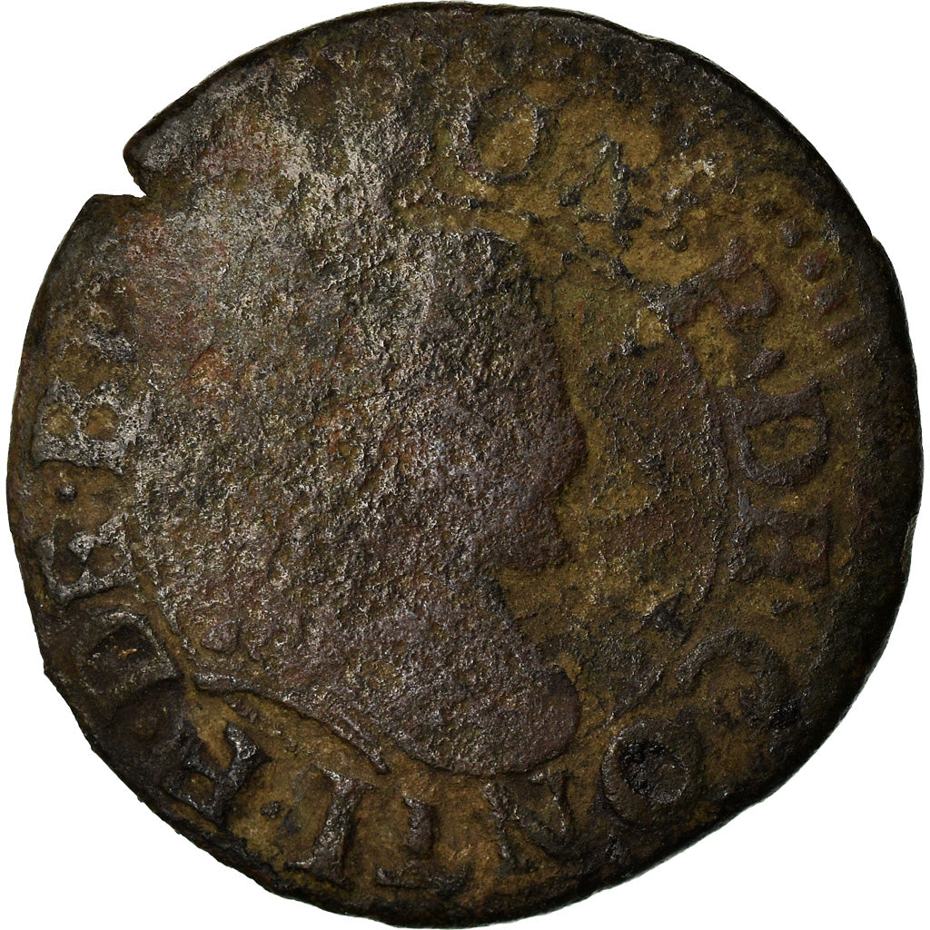 Monnaie, France, CHÂTEAU-REGNAULT, François de Bourbon, Double Tournois, B+