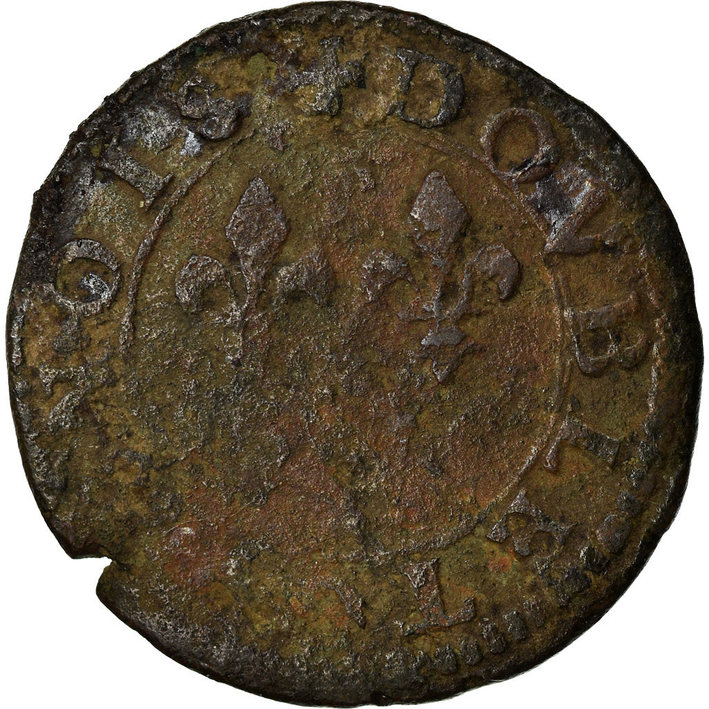 Monnaie, France, CHÂTEAU-REGNAULT, François de Bourbon, Double Tournois, B+