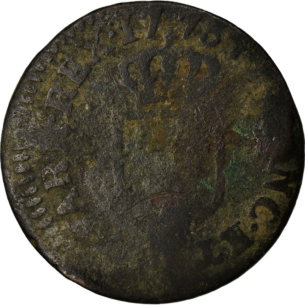 Coin, France, Louis XV, Liard à la vieille tête, Liard, 1773, Limoges