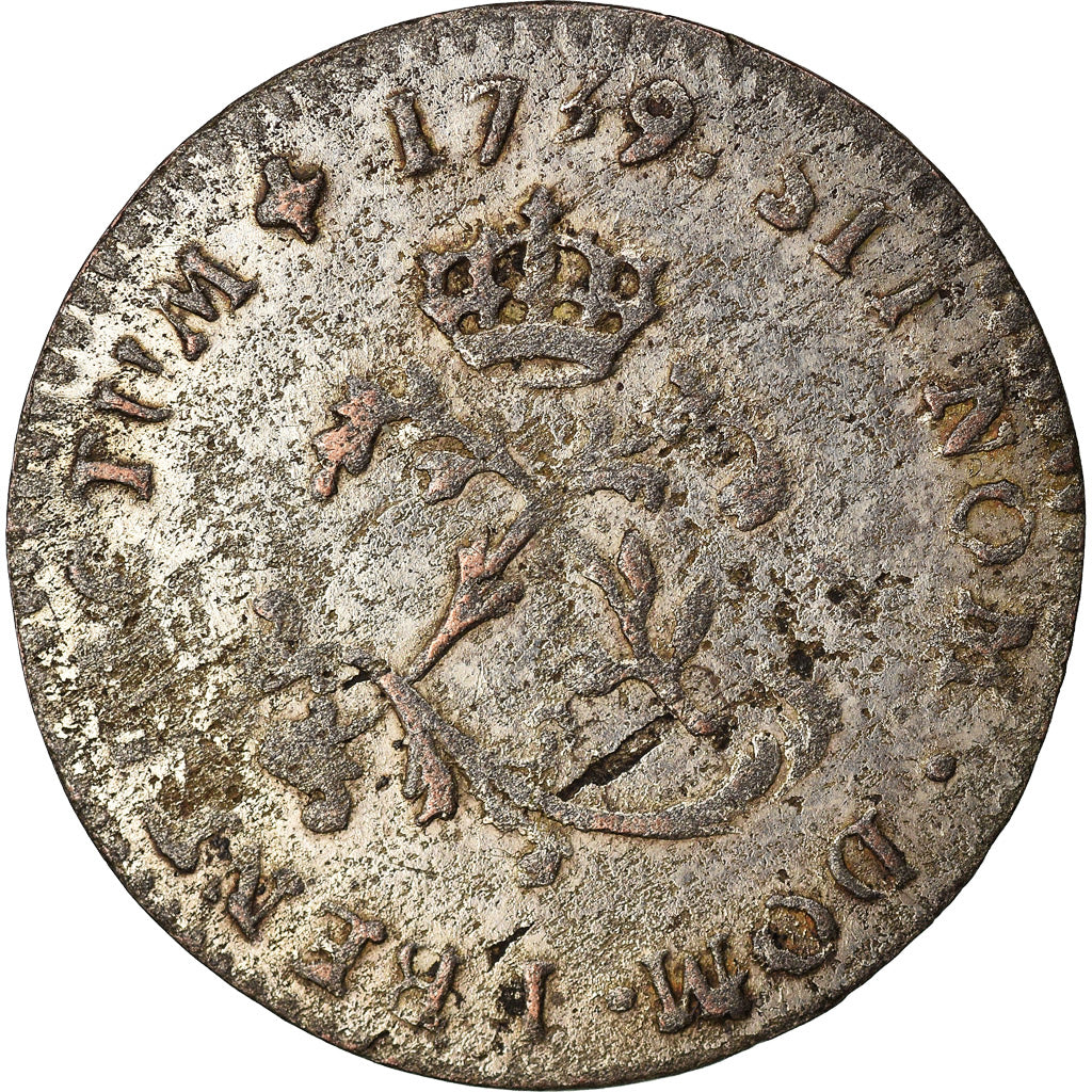 Coin, France, Louis XV, Double sol (2 sous) en billon, 2 Sols, 1739, Limoges