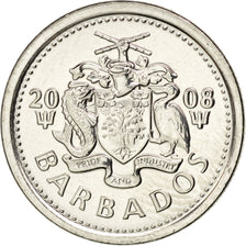 Moneda, Barbados, 10 Cents, 2008, SC, Níquel chapado en acero, KM:12a