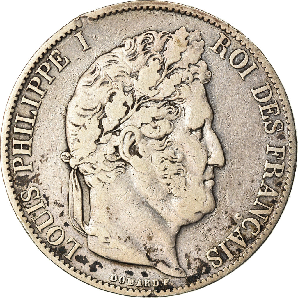 Coin, France, Louis-Philippe, 5 Francs, 1845, Lille, VF(30-35), Silver