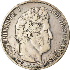 Coin, France, Louis-Philippe, 5 Francs, 1845, Lille, VF(30-35), Silver