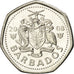 BARBADOS, Dollar, 2008, KM #14.2a, MS(63), Nickel Plated Steel, 25.85, 5.54