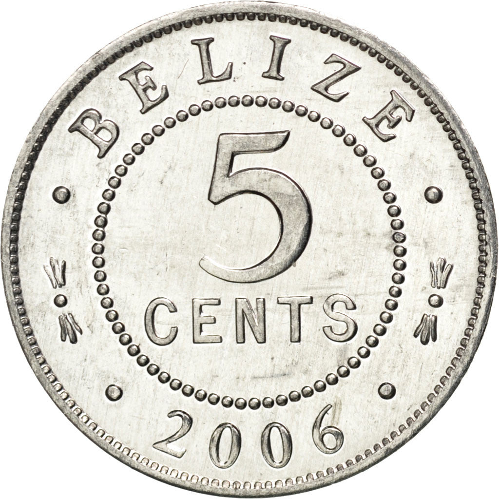 Moneta, Belize, 5 Cents, 2006, SPL, Alluminio, KM:34a