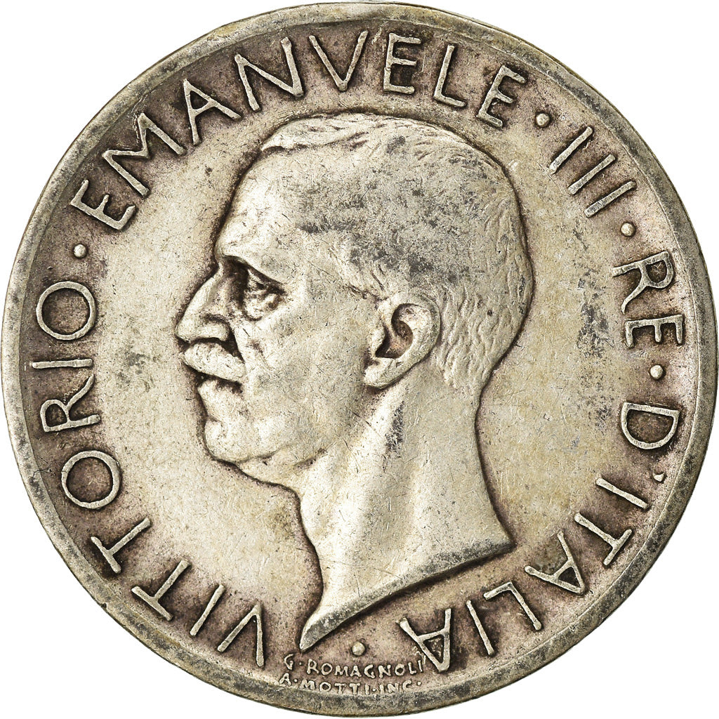 Coin, Italy, Vittorio Emanuele III, 5 Lire, 1927, Rome, EF(40-45), Silver