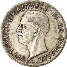 Coin, Italy, Vittorio Emanuele III, 5 Lire, 1927, Rome, EF(40-45), Silver