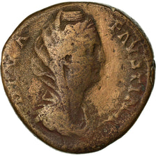 Coin, Diva Faustina I, Sestertius, AD 146-161, Rome, VF(20-25), Bronze, RIC:1128